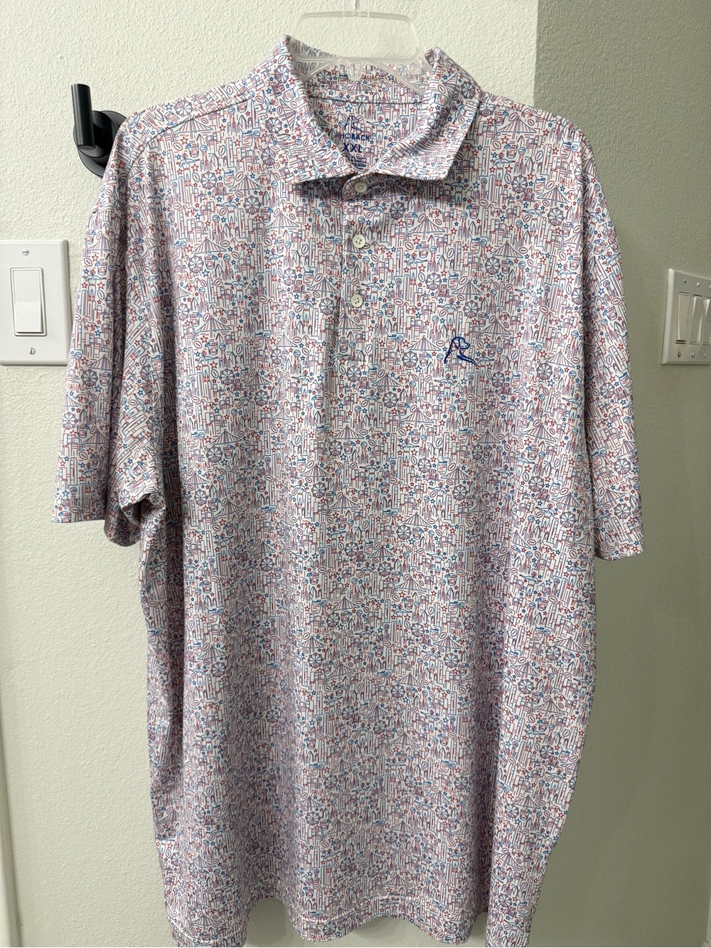Rhoback Men's ‘The Big D’ Polo - XXL